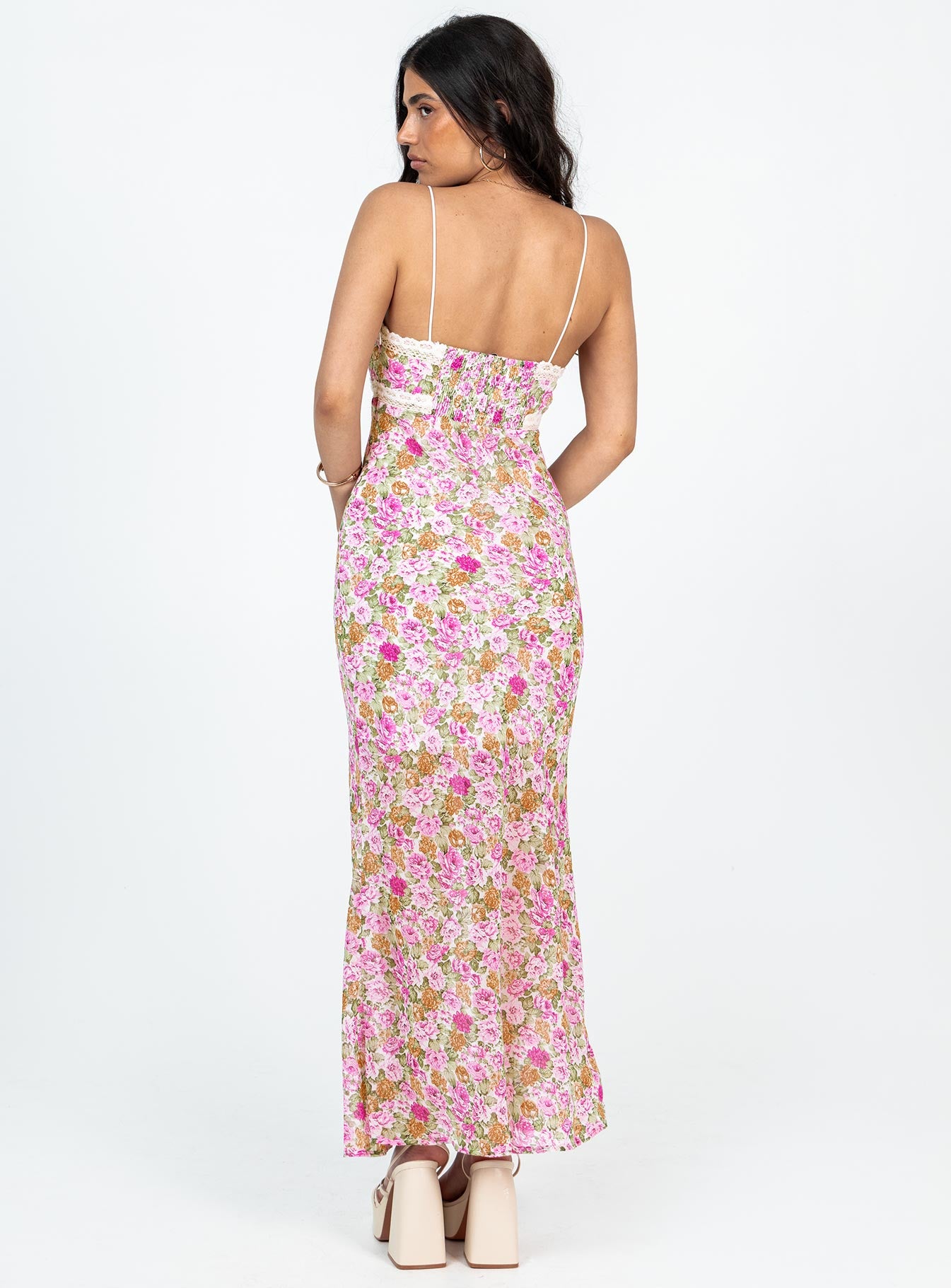 product Princess Polly High Neck  Emily Maxi Dress Pink Floral Petite