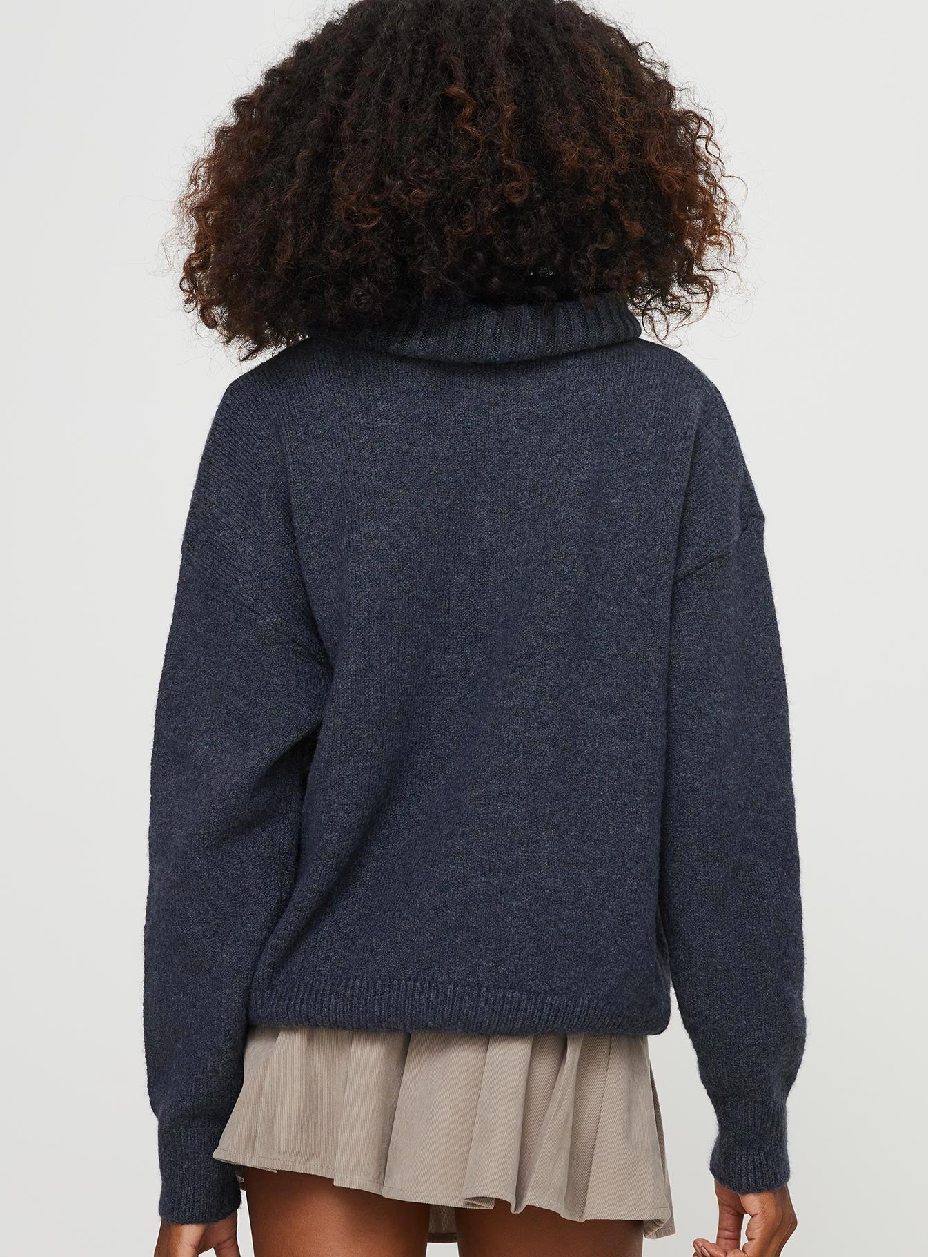 Oswin Turtleneck Sweater Navy Princess Polly  long 