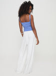 back view of model wearing Princess Polly Barbieri Pants White High Waisted Pants 