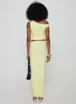 back view of model wearing Princess Polly Whiley Maxi Skirt Cream Maxi 