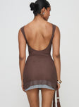 Ren Mini Dress Brown/ Blue