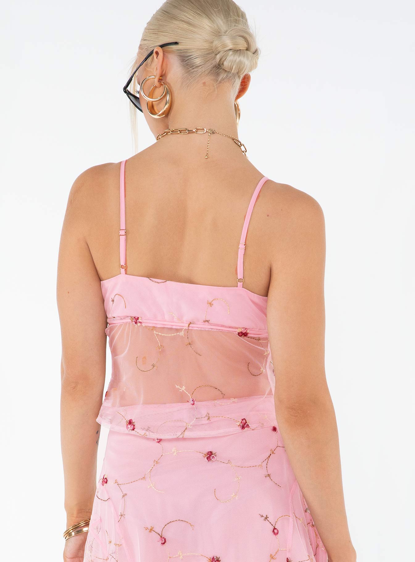 product Princess Polly Sleeveless Square Neck  Rosen Top Pink Floral