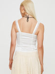 product Princess Polly Sleeveless Asymmetric Neckline  Layson Top White