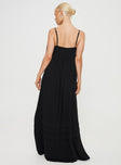 product Princess Polly Crew Neck  Milden Linen Blend Maxi Dress Black