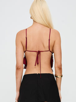 Rosaton Top Dark Red