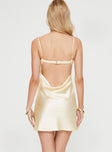 product Princess Polly Asymmetric Neckline  Monument Mini Dress Champagne