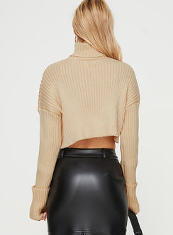 product Juelz Sweater Beige Princess Polly  Cropped 