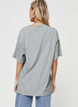 Guns & Roses Illusion Oversized Tee Grey