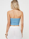 product Princess Polly Sleeveless Asymmetric Neckline  Princess Polly Cursive Tube Top Blue / Pink