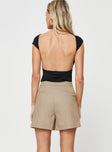 Sazan Shorts Taupe Princess Polly mid-rise 