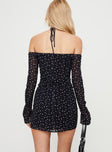 product Princess Polly Boat Neck  Tisha Off The Shoulder Mini Dress Black Floral