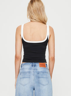 product Princess Polly Sleeveless High Neck  Caputo Contrast Tank Black
