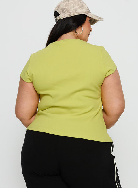 Baseline Longline Rib Top Green Curve