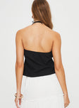 product Princess Polly Sleeveless Asymmetric Neckline  Annelyse Strapless Top Black