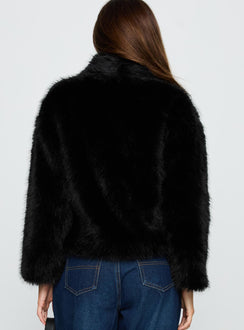 Wayland Faux Fur Jacket Black