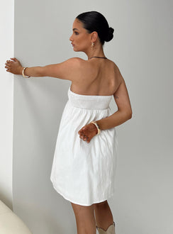 product Princess Polly Asymmetric Neckline  Osment Strapless Mini Dress White