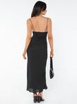 product Princess Polly Asymmetric Neckline  Tramell Maxi Dress Black