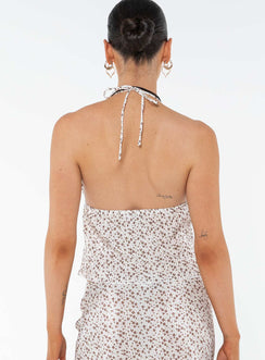 product Princess Polly Sleeveless V-Neck  Chantria Top Cream Floral