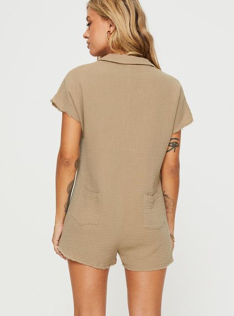 Salt Lake Romper Beige