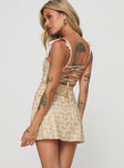 Landon Mini Dress Yellow Floral Petite