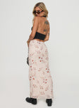 back view of model wearing Princess Polly Sunbliss Maxi Skirt Multi Maxi 