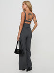 Briana Set Charcoal Pinstripe