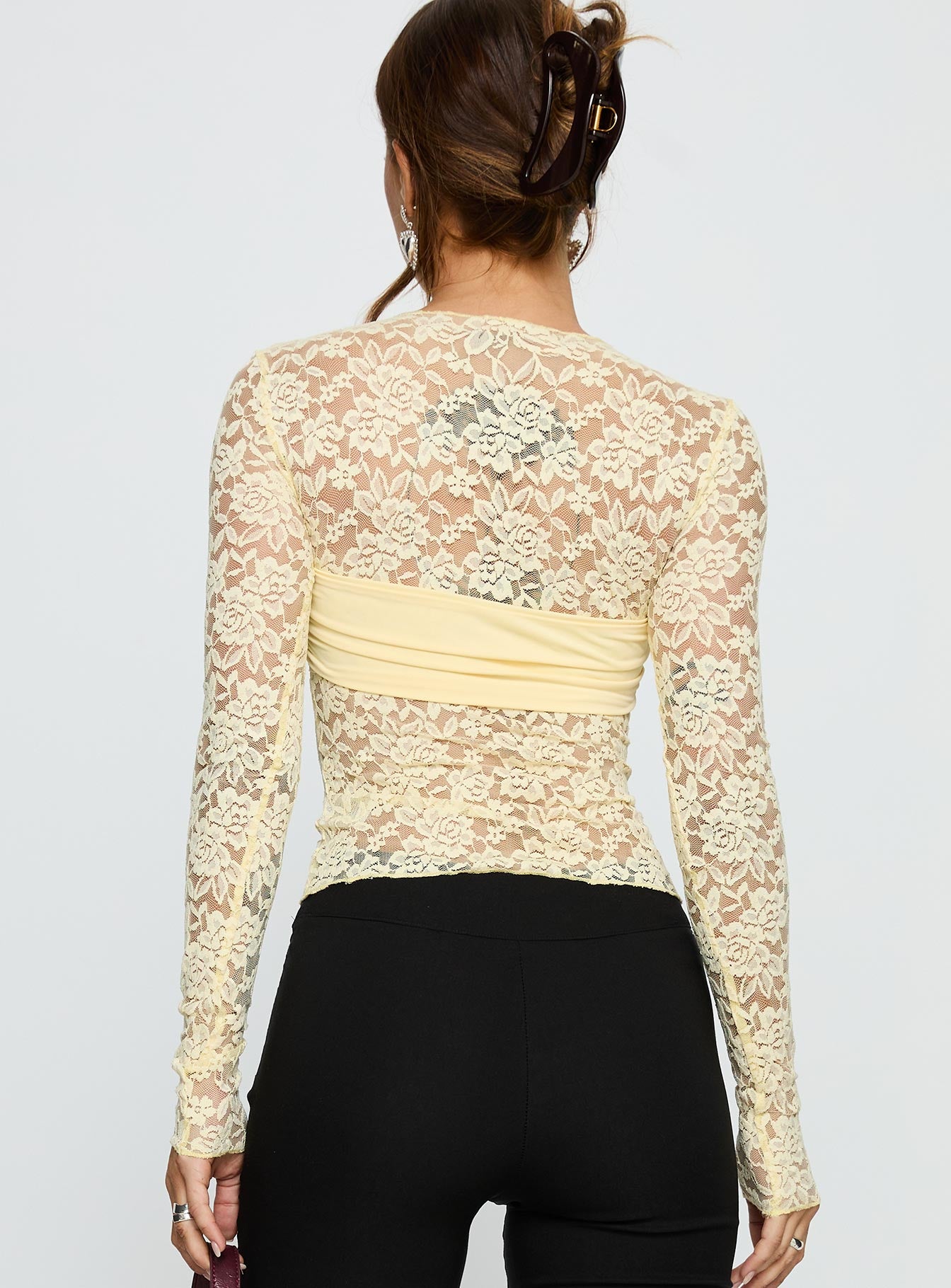 Midnight Long Sleeve Top Vanilla Custard