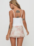 back view of model wearing Princess Polly Bernarli Mini Skirt Multi Mini Skirts 