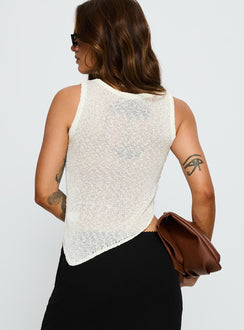 Genivieve Boucle Asymmetrical Top Ivory