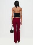 Kinkirk Flared Pants Burgundy