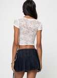 Lace crop top Square neckline, double bust detail Good stretch, lined bust