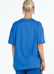 Oversized tee Graphic print Drop shoulder  Good stretch