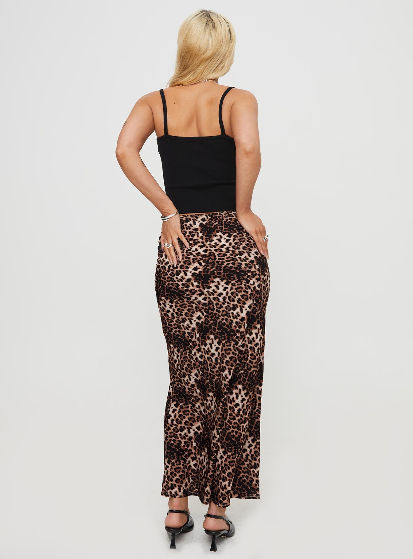 product Emily Maxi Skirt Leopard Print Princess Polly  Maxi 