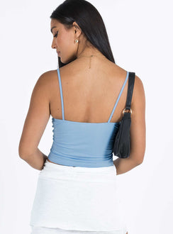 product Princess Polly Sleeveless Square Neck  Armer Top Blue