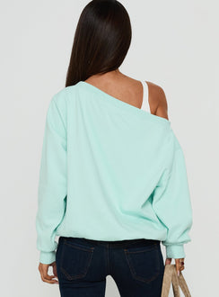 Wellness Off The Shoulder Jumper Turquoise