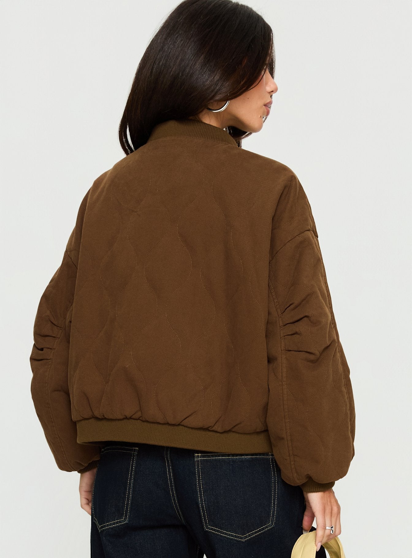 Stick Season Quilted Jacket Brown