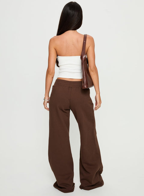 Summits Flared Track Pants Chocolate