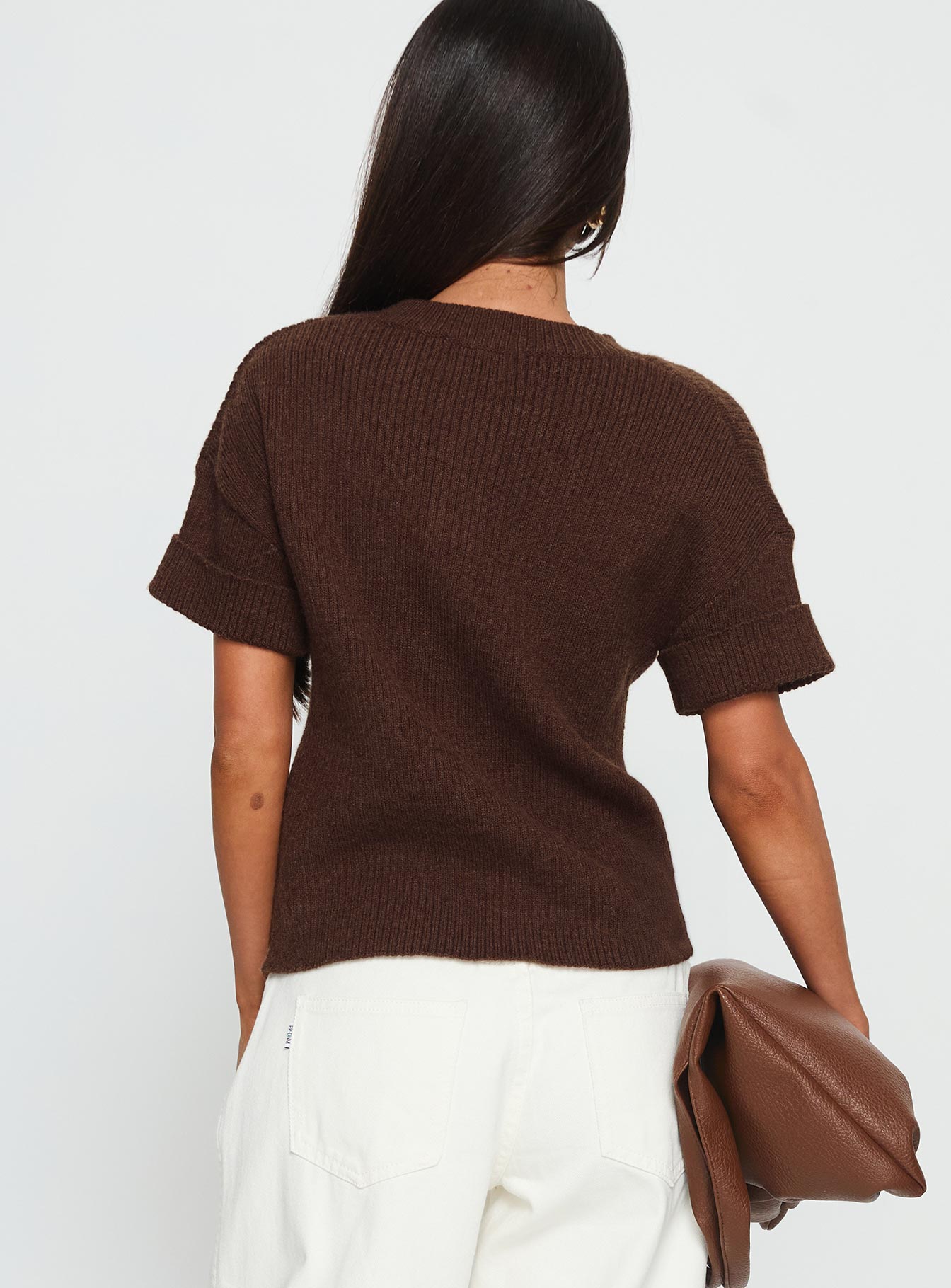 Brandii Button Up Top Chocolate