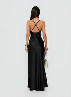 Klairee Lace Maxi Dress Black