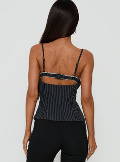 Renaissance Corset Top Navy Pinstripe