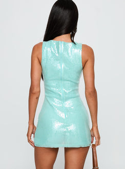 Yumiko Romper Blue Sparkle