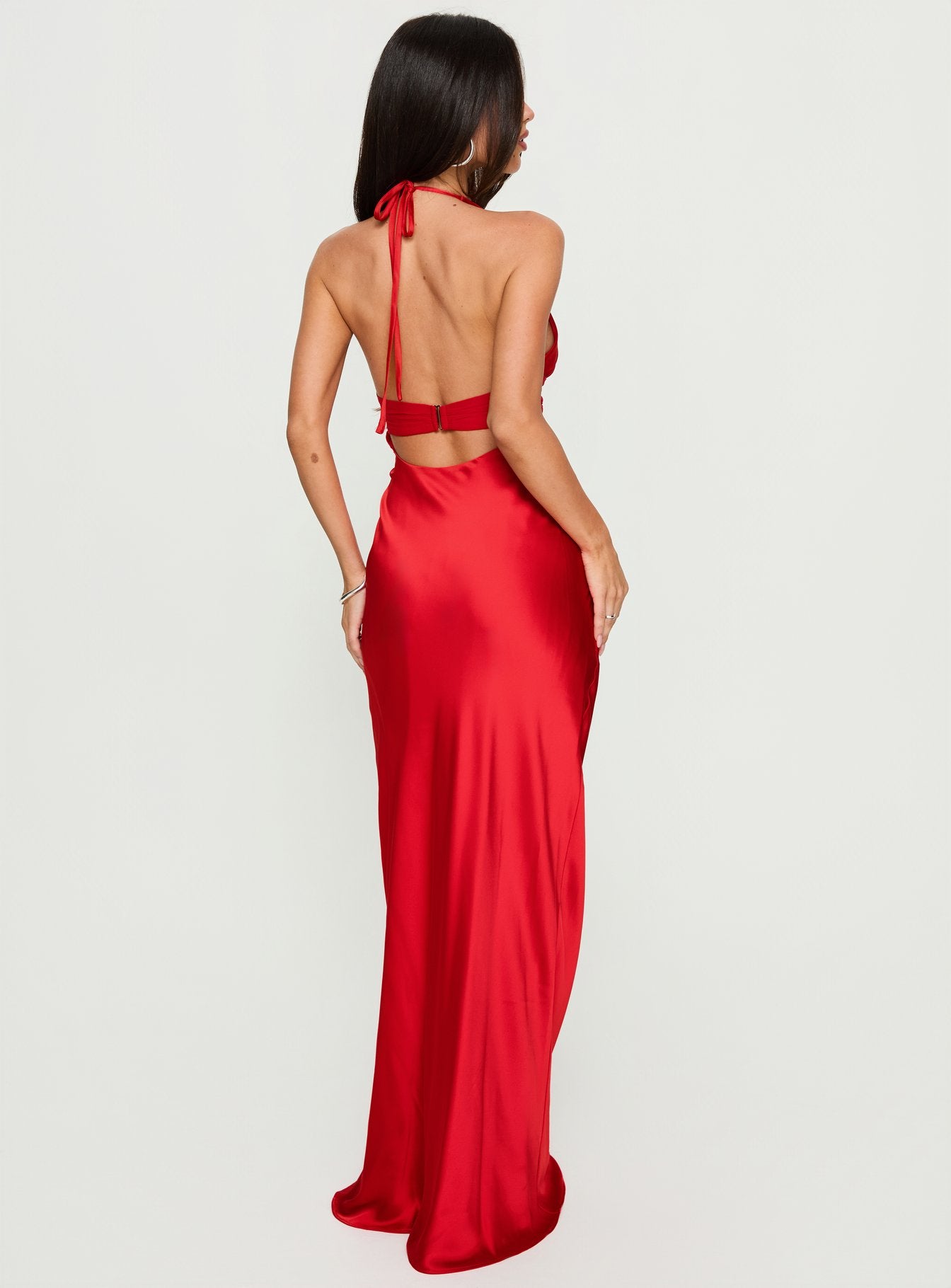 Odyssa Halter Maxi Dress Red