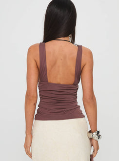 Sublime Ruched Top Brown