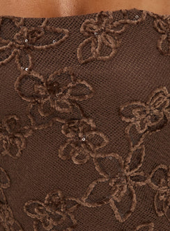Mimosie Strapless Mini Dress Brown