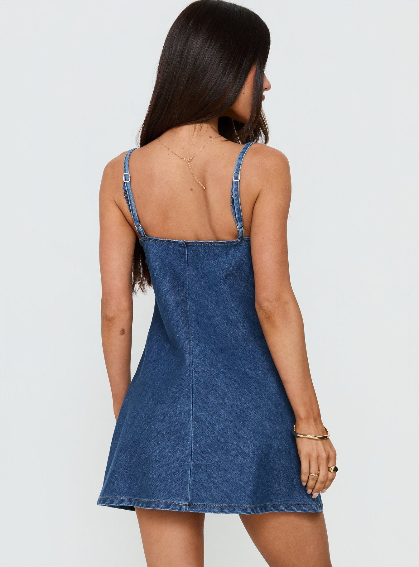 Arwen Denim Mini Dress Blue | Princess Polly Arwen Denim Mini Dress Blue | Princess Polly