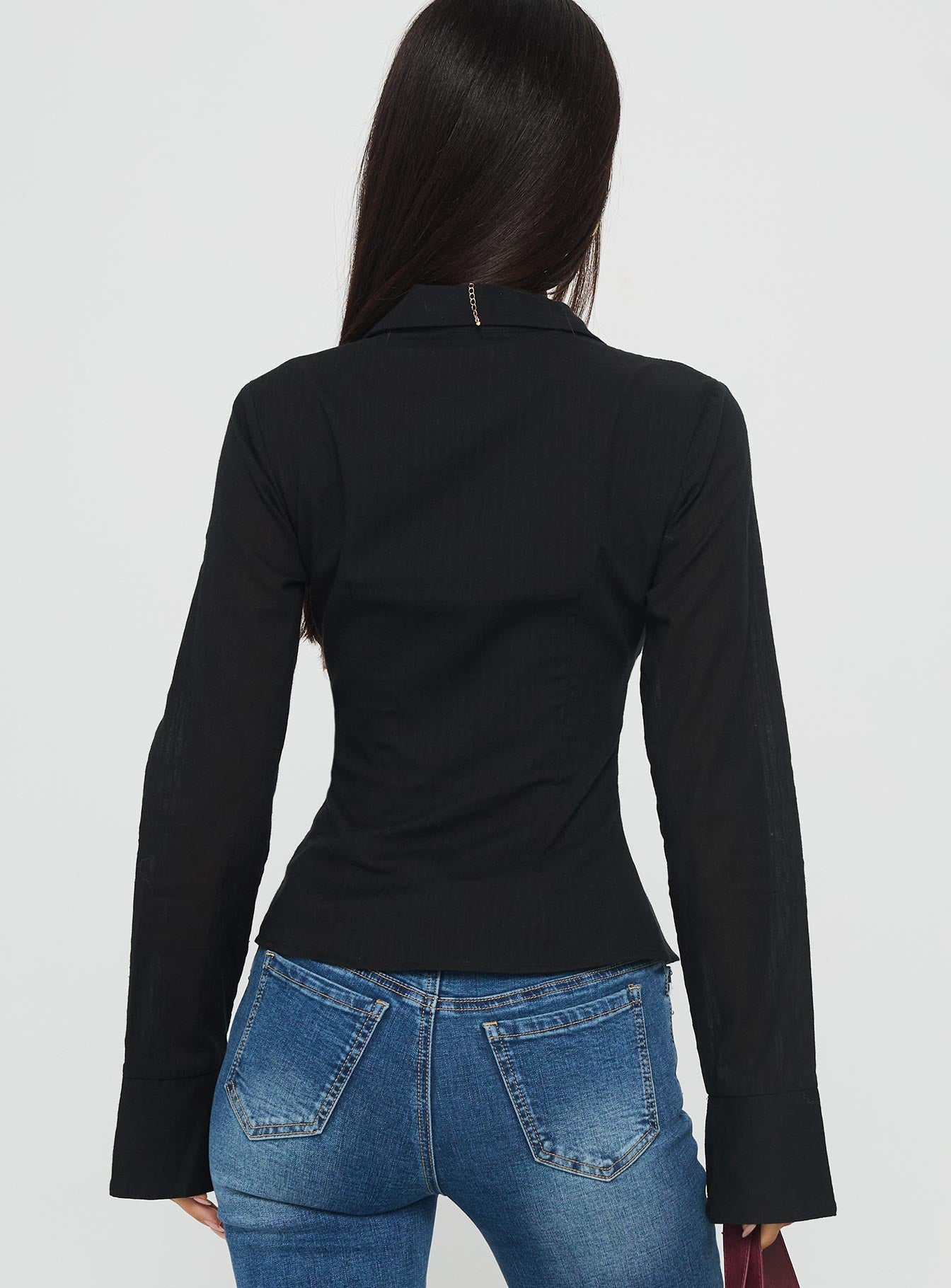 Elowenn Long Sleeve Top Black