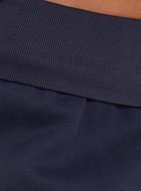 Lockie Foldover Baggy Track Pants Navy