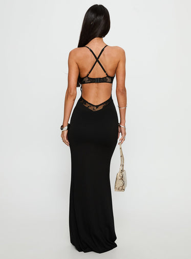 backless long dresses uk Marlene Slinky Low Back Maxi Dress - White main image 0