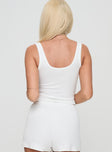 product Princess Polly Olivette Rib Top White Sleeveless Square Neck 