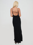 Lagane Bias Cut Maxi Dress Black